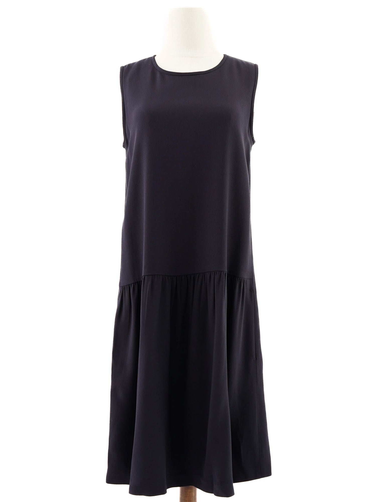Max Mara Excellent Blue Sleeveless Dress in Viscose