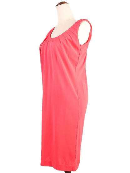 Excellent Escada Red Asymmetrical Dress Size XS Viscose