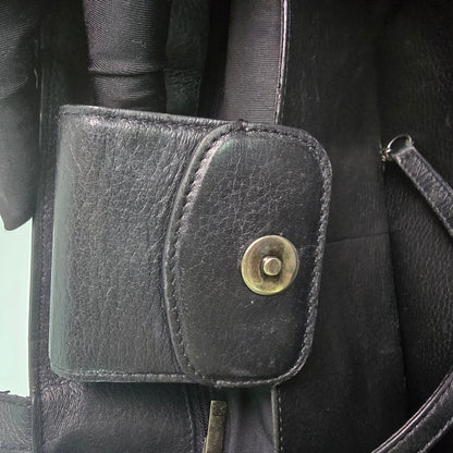 Chanel Turn-around Ligne Black Deerskin