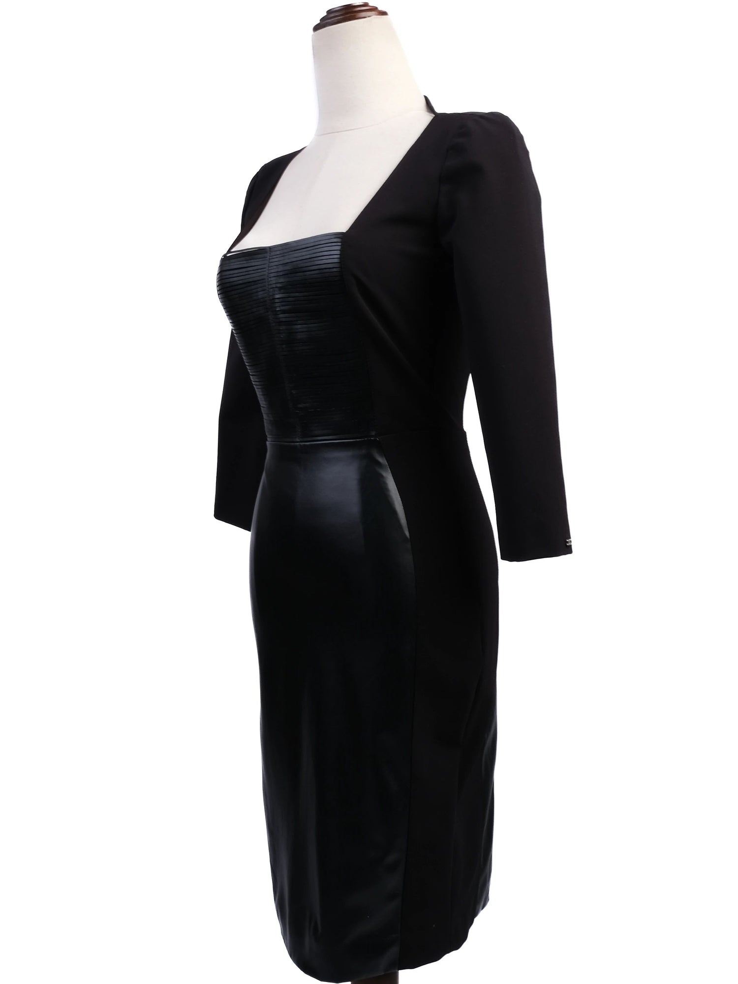 Excellent Elisabetta Franchi Black Bodycon Dress Size M