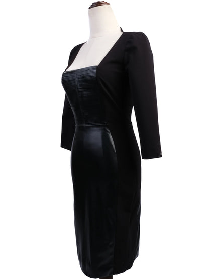 Excellent Elisabetta Franchi Black Bodycon Dress Size M