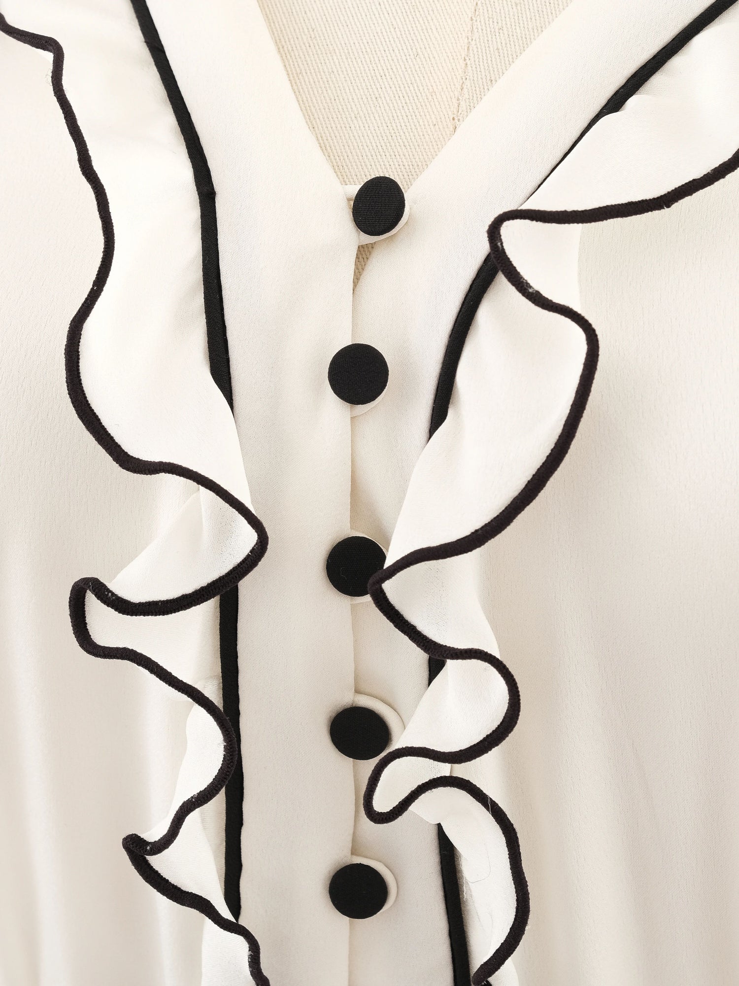 Self-Portrait White Dress with Black Details Size S Excellent Condition