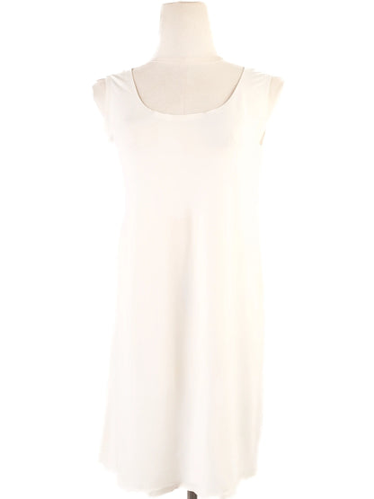 Excellent Max Mara White Viscose Sleeveless Dress Size S