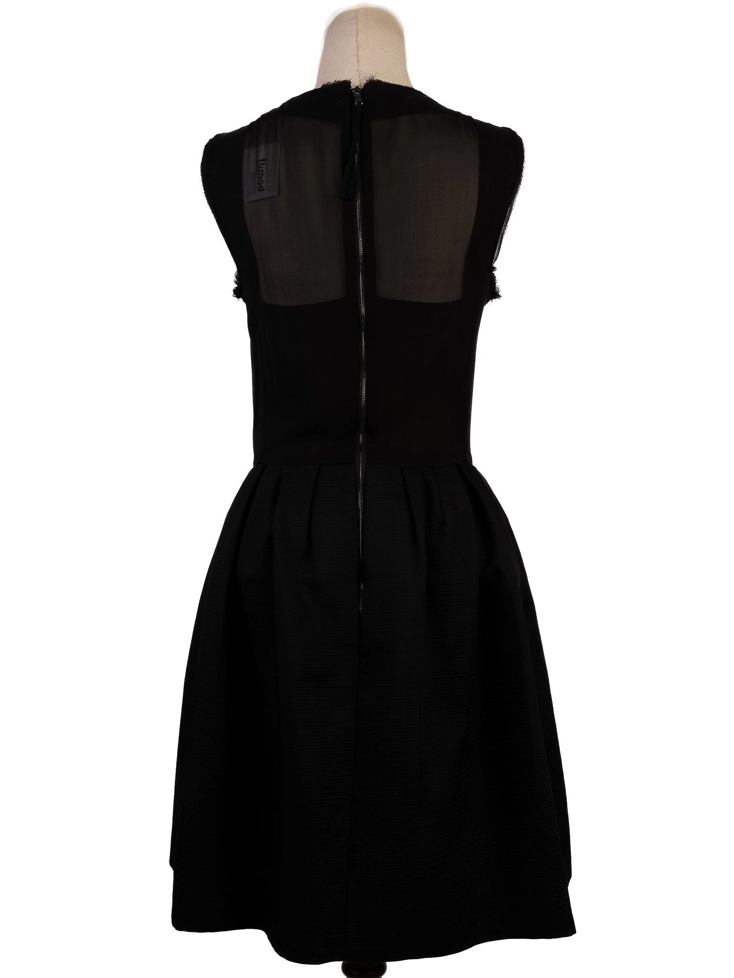 Excellent Schumacher Black Silk Sleeveless Dress Size XS