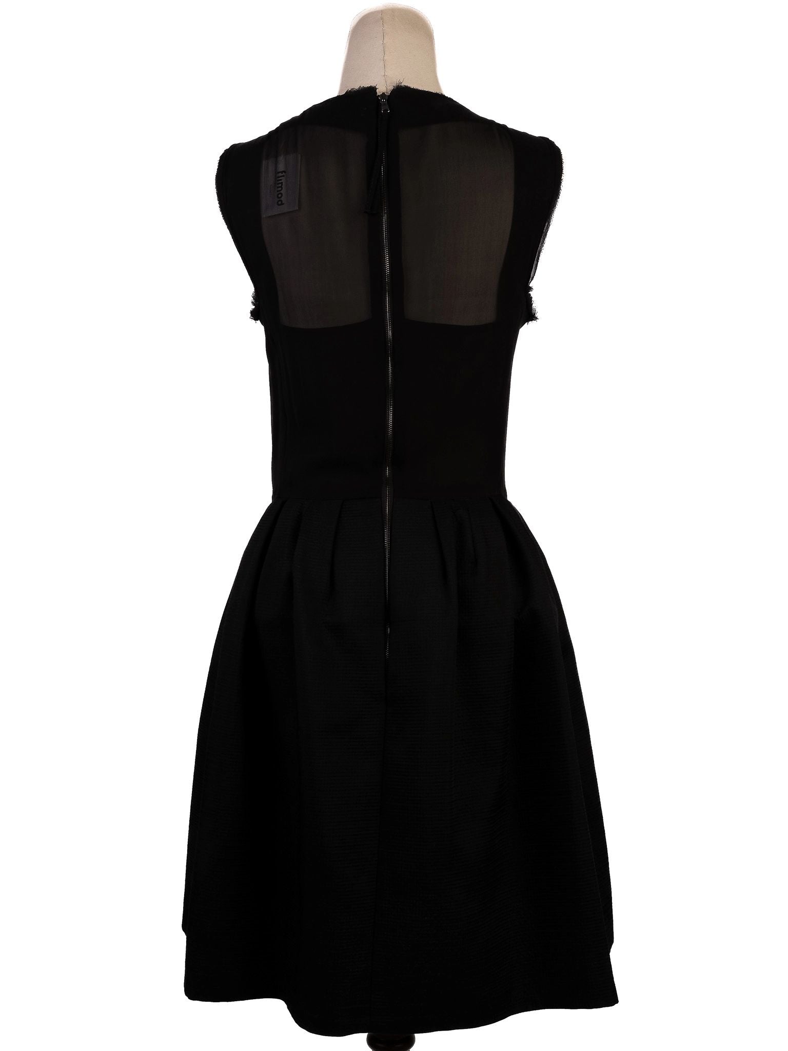 Excellent Schumacher Black Silk Sleeveless Dress Size XS