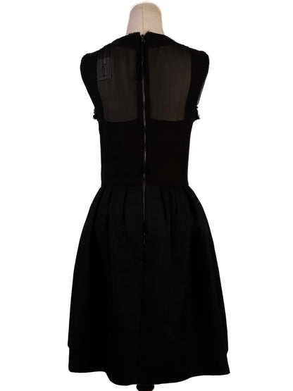 Excellent Schumacher Black Silk Sleeveless Dress Size XS