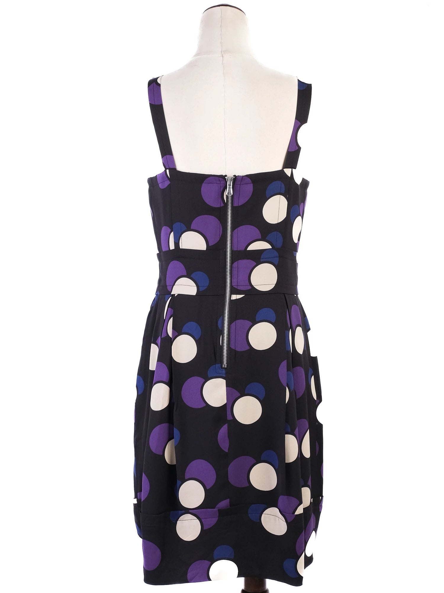 Excellent Marc Jacobs Silk Sleeveless Dress Size M Polka Dots