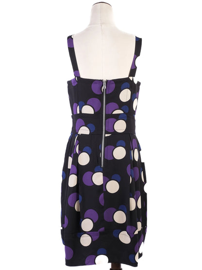 Excellent Marc Jacobs Silk Sleeveless Dress Size M Polka Dots