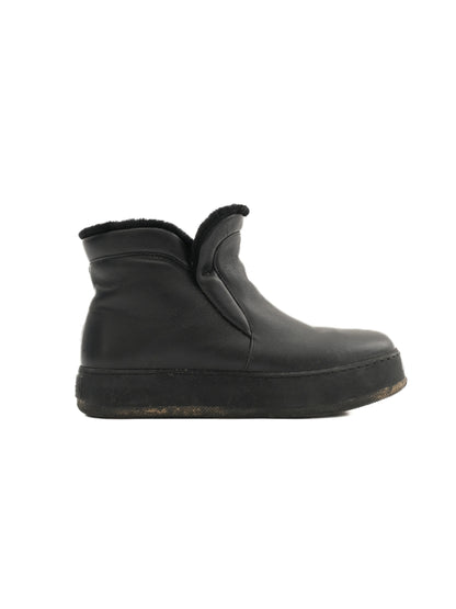 Excellent Max Mara Black Leather Ankle Boots Size 37