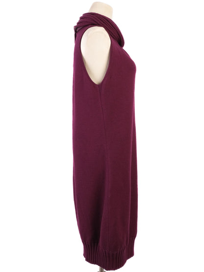 Excellent Iceberg Red Wool Sleeveless Cowl Neck Dress Size XS