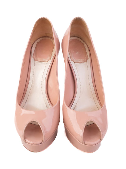 Excellent Dior Pink Leather High Heeled Shoes Size 36