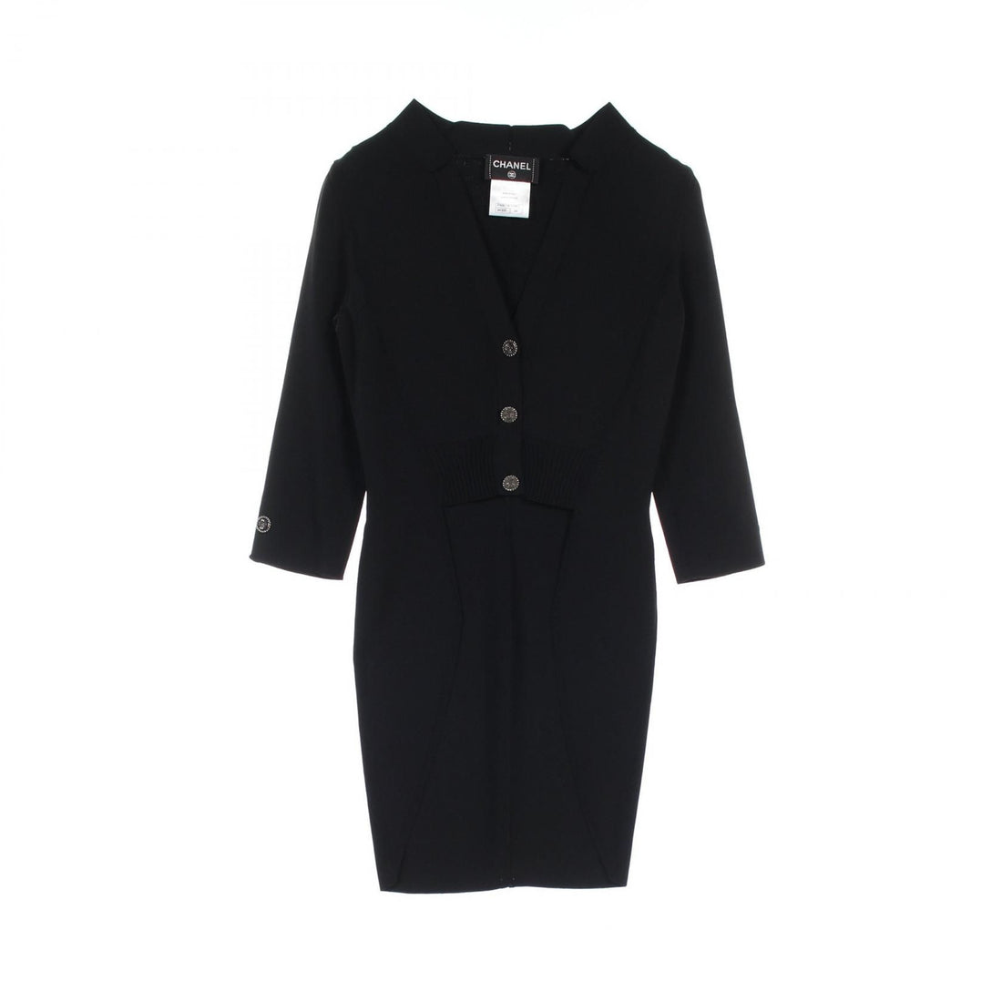 Chanel Black Coco Mark Button Cardigan Rayon P 40673k 02962