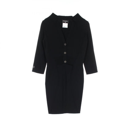 Chanel Black Coco Mark Button Cardigan Rayon P 40673k 02962