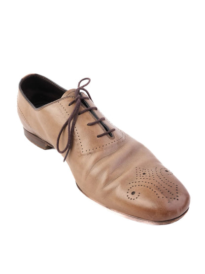 Good Bottega Veneta Green Leather Oxford Shoes Size 42