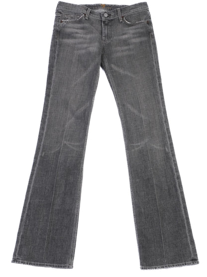 Excellent 7 For All Mankind Gray Flared Denim Jeans Size M