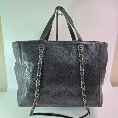 Chanel Turn-around Ligne Black Deerskin