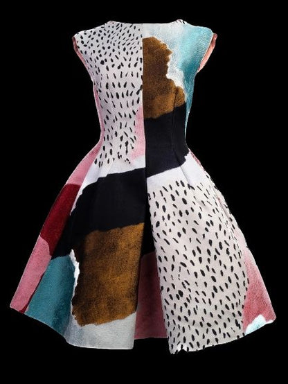 Excellent Philosophy Di Lorenzo Serafini Sleeveless Flared Dress Size M