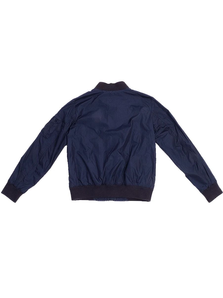 Excellent ADD Navy Blue Nylon Kids Jacket Size 10 with Zippered Pocket