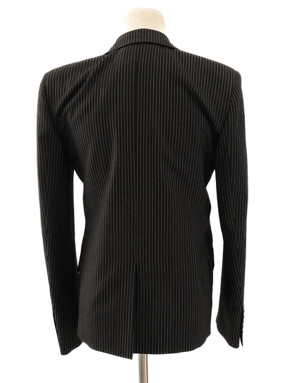Excellent Saint Laurent Black Pinstripe Blazer Size M Women