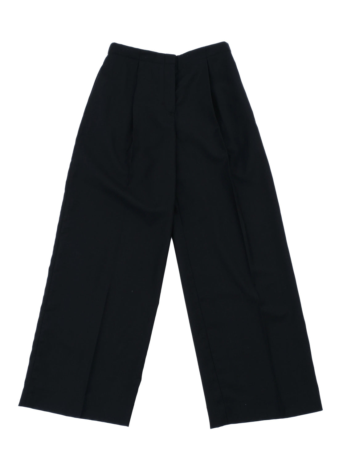 NEW COS Black Wool Wide-Leg Pants Size M