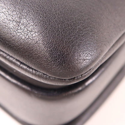 Chanel Black Cowhide Leather 2Way Shoulder Silver Hand-ground Shoulder Bag 2way Shoulder Bag Calfskin (cowhide)