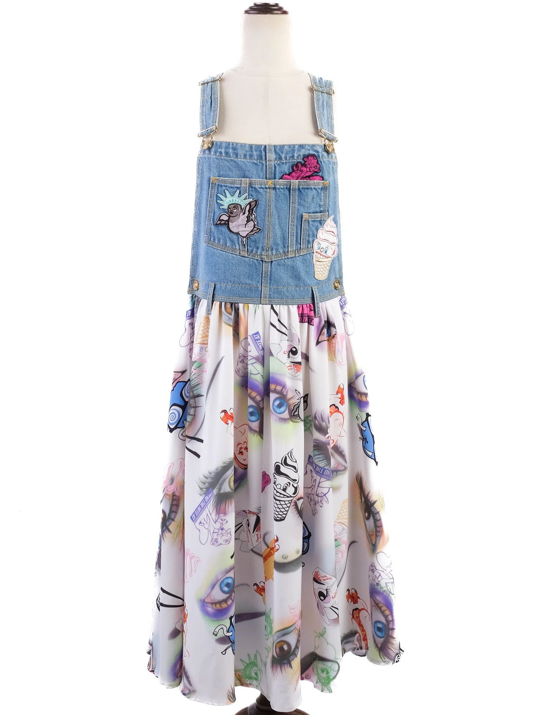 Excellent Kenzo WomenÕs Dress Size S Colorful Denim &amp; Abstract Print