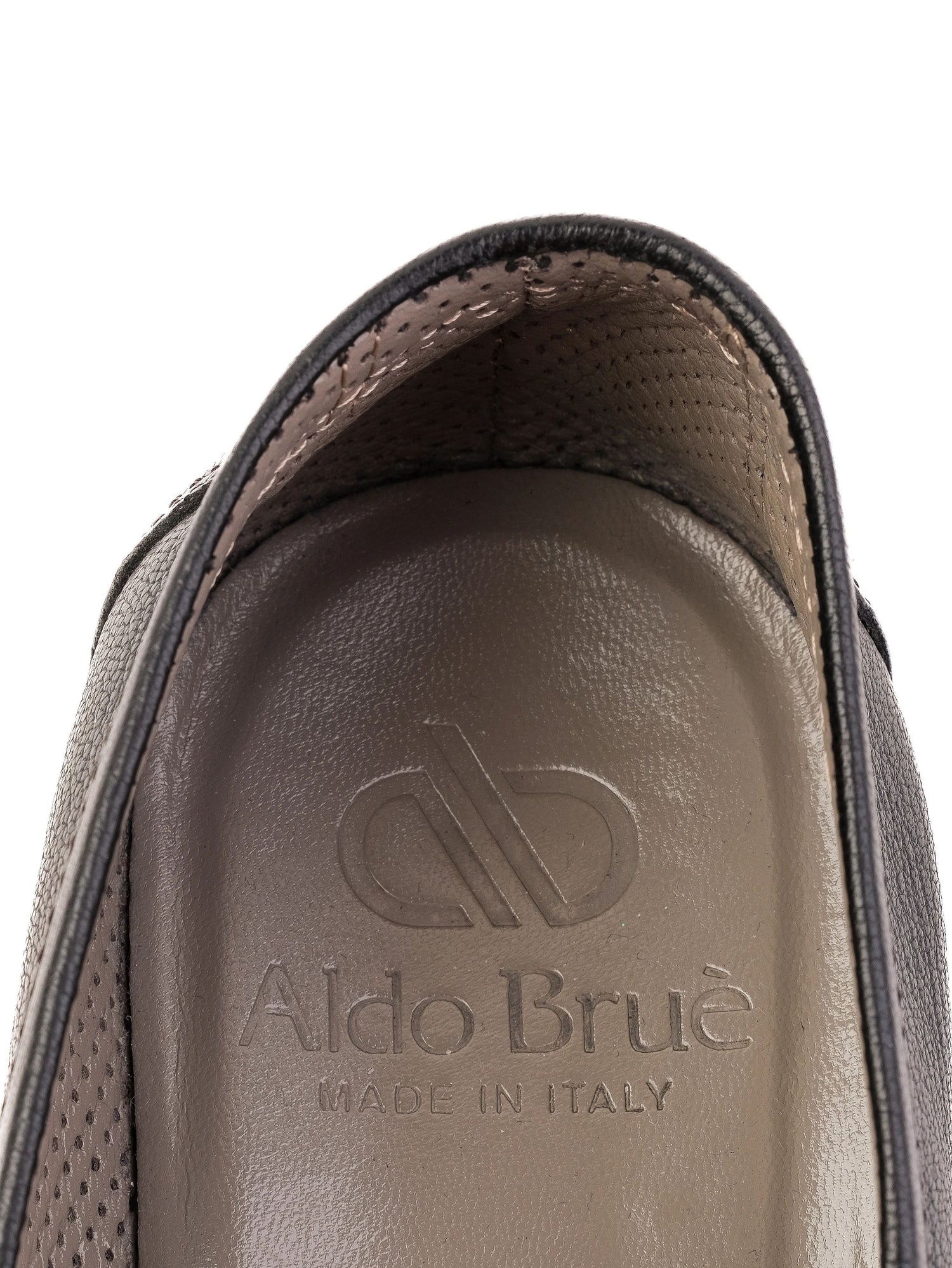 Excellent Aldo Brue Black Leather Loafers Size 39 for Men