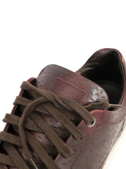 Excellent Hugo Boss Brown Leather Sneakers Size 45 Men