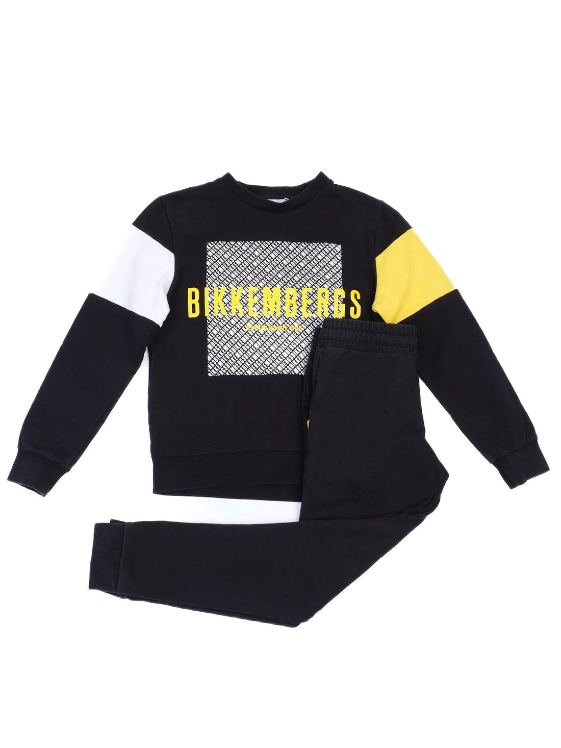 Excellent Bikkembergs Black Kids Tracksuit Size 10 Cotton