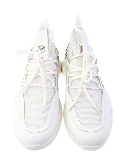 NEW Balmain White Leather Sneakers Size 43 with &