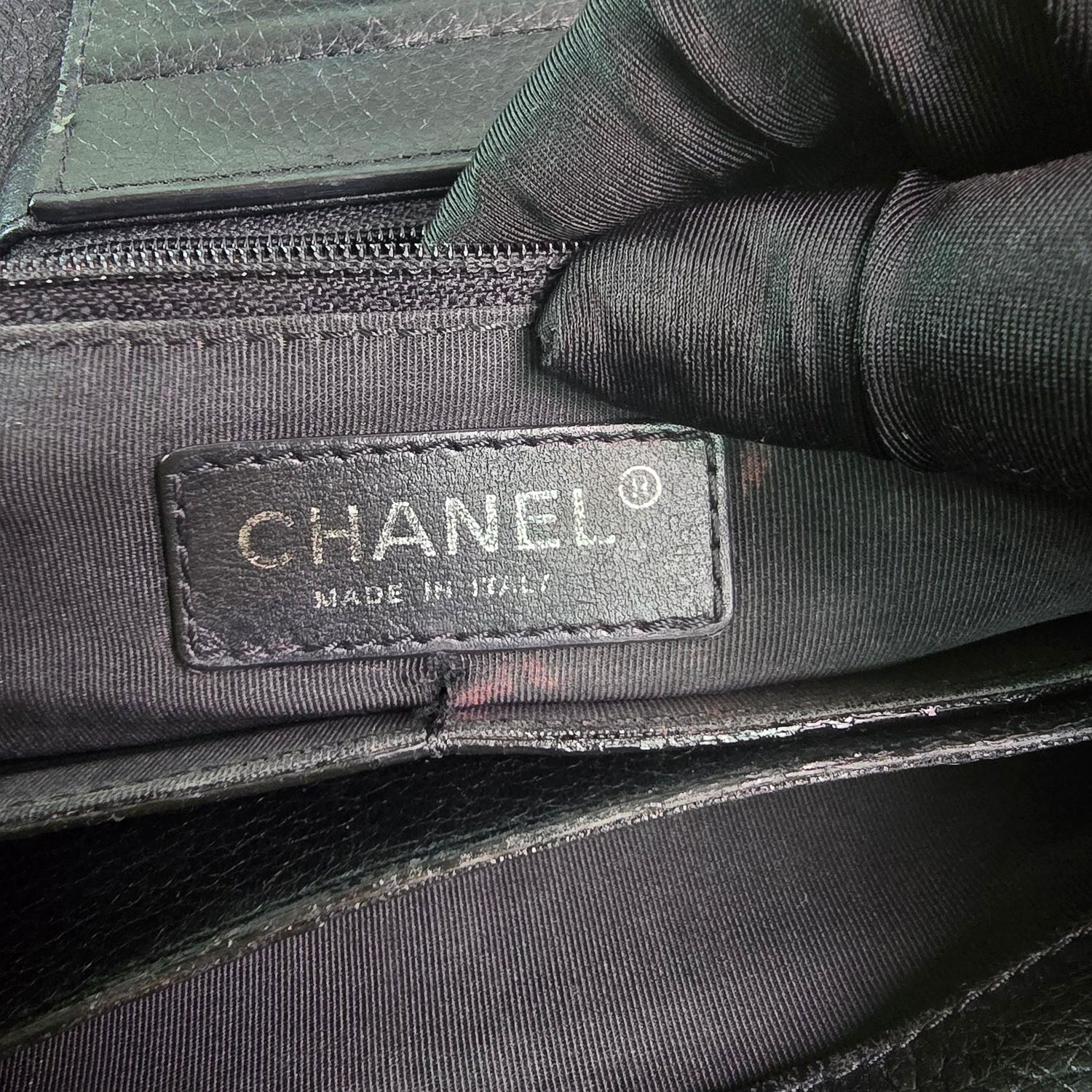 Chanel Turn-around Ligne Black Deerskin