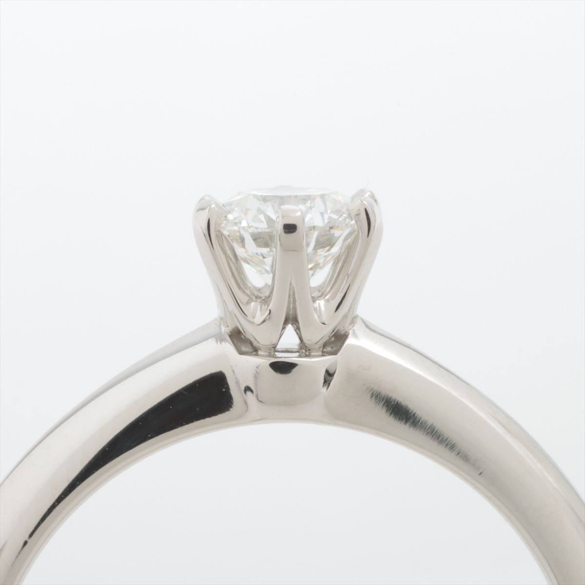 Tiffany &amp; Co. Solitaire Diamond Ring Pt950 4.6g 0.44