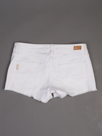 Excellent Paige White Denim Shorts Size M - Premium Quality