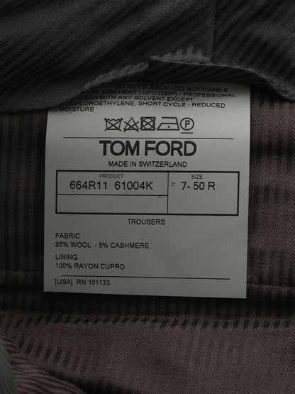Excellent Tom Ford Gray Wool Trousers Size L - Luxury MenÕs Fashion