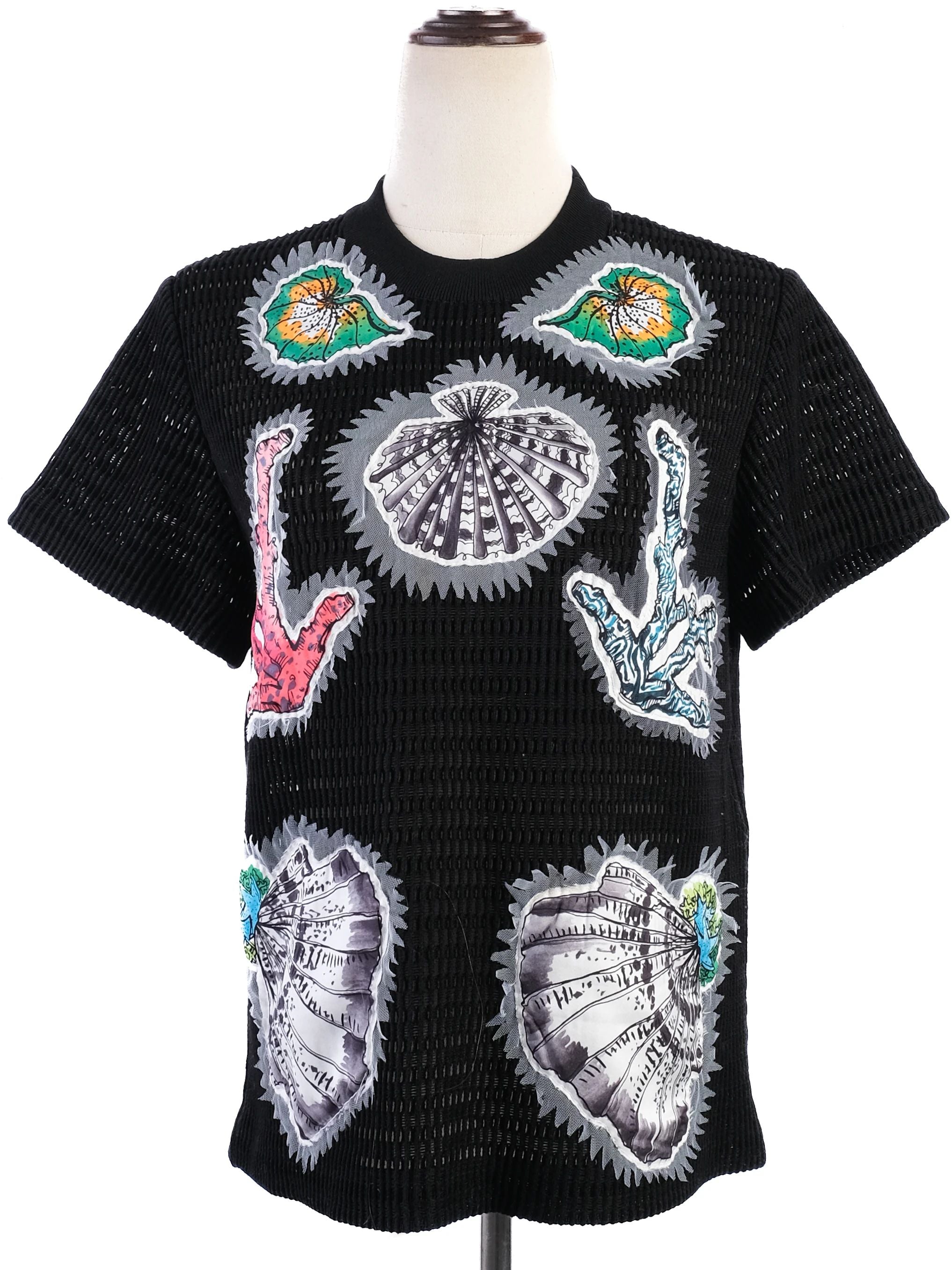 Emilio Pucci Black Short Sleeve Knit Top Size M Excellent Condition