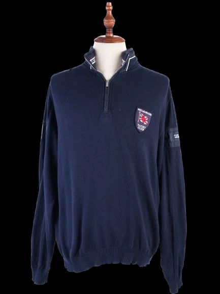 Excellent Paul&amp;Shark Long Sleeve Sweater Blue Cotton Yacht Club