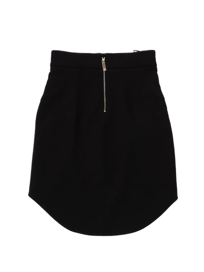 Excellent Elisabetta Franchi Black Viscose Skirt Size M