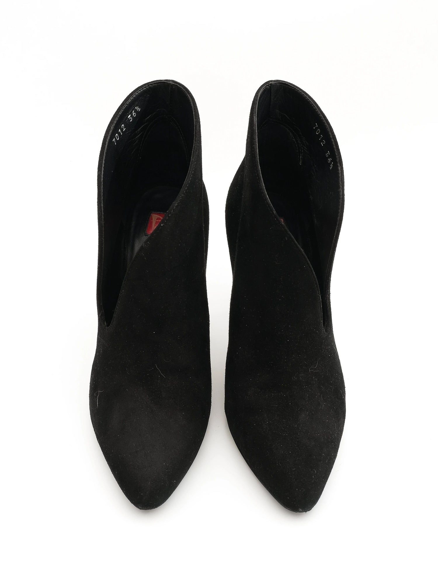 Excellent Ballin Black Leather High-Heeled Ankle Boots, Size 36.5