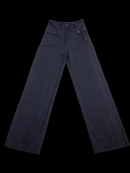 Good Paul Smith Black Wide-Leg Cotton Pants Size XS