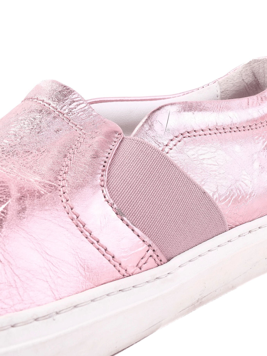 Good Lanvin Pink Slip-On Shoes Size 40 with Metallic Finish