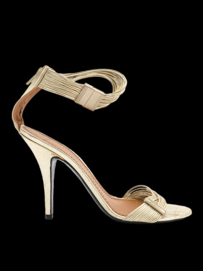Excellent Givenchy Yellow Leather High-Heeled Sandals Size 37