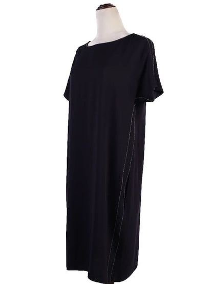 Excellent Brunello Cucinelli Blue Silk Dress Size M Women