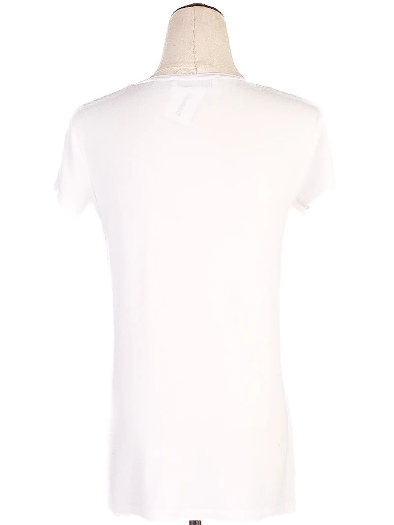 Average Blugirl Folies White T-Shirt Size S with Floral Embellishments