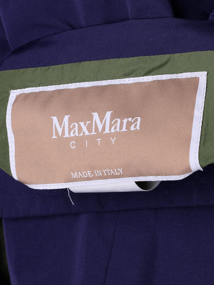 Max Mara Perfect Condition Blue Two-Tone Coat Size XS