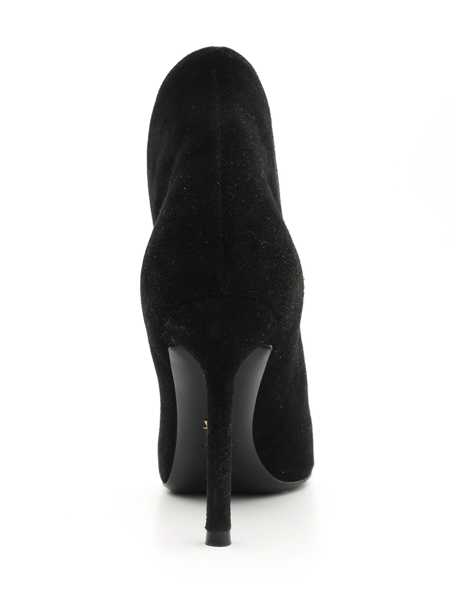 Excellent Ballin Black Leather High-Heeled Ankle Boots, Size 36.5