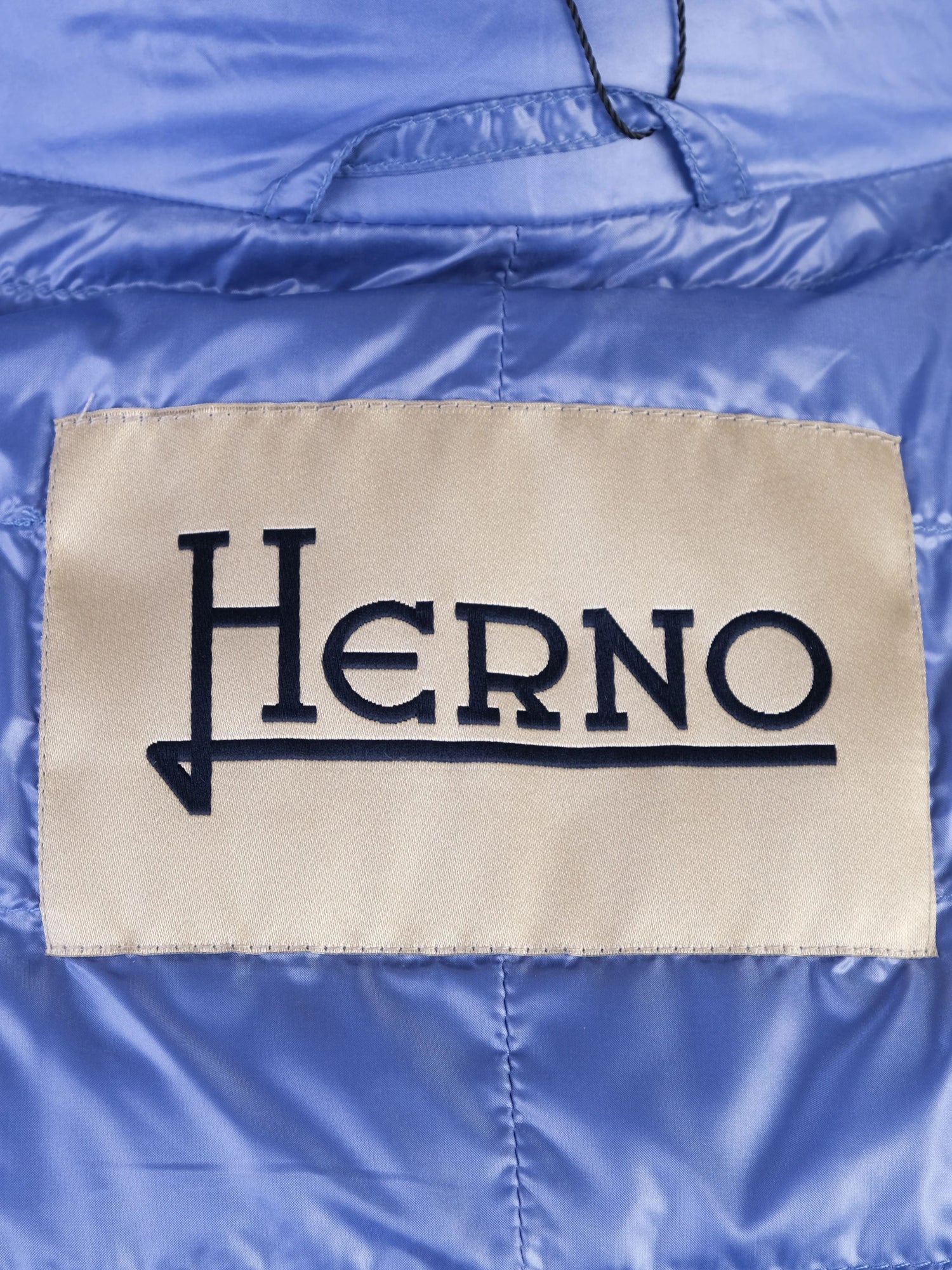 Excellent Herno Blue Puffer Jacket Women Size L Nylon