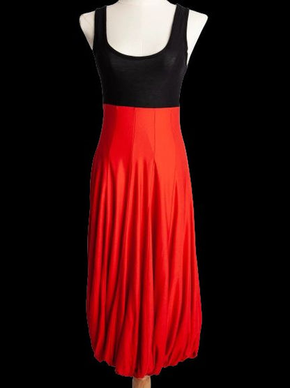 Good Alexander McQueen Red Viscose Dress Size XS with Black Top