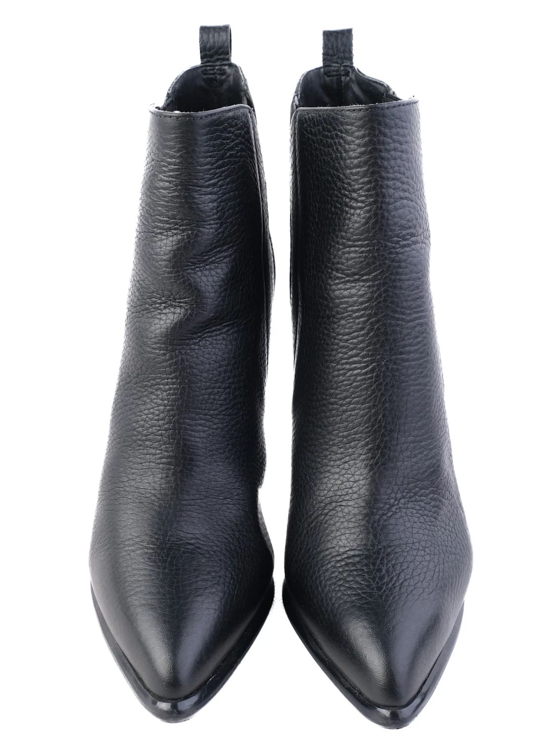 Excellent Kendall+Kylie Black Leather High-Heeled Ankle Boots Size 37.5