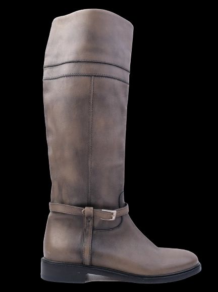 Excellent Fabiana Filippi Green Leather Knee-High Boots Size 37