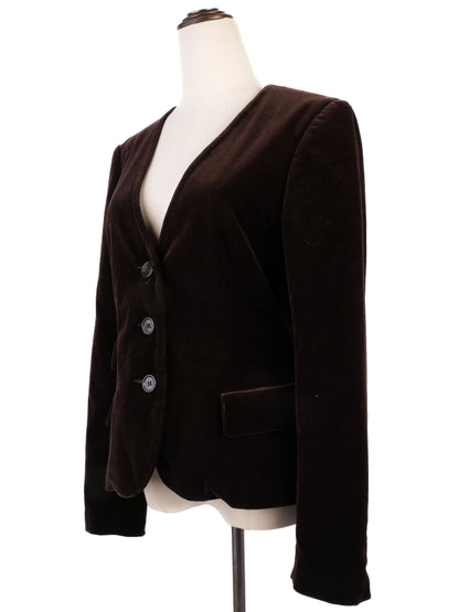 Excellent Clips Orange Modal Blazer V-Neck Size M Women
